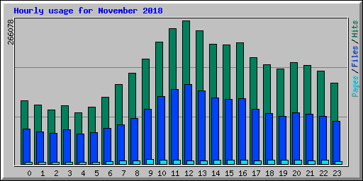 Hourly usage for November 2018